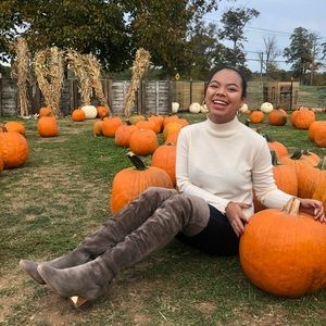 Tory Burch over the knee suede boots